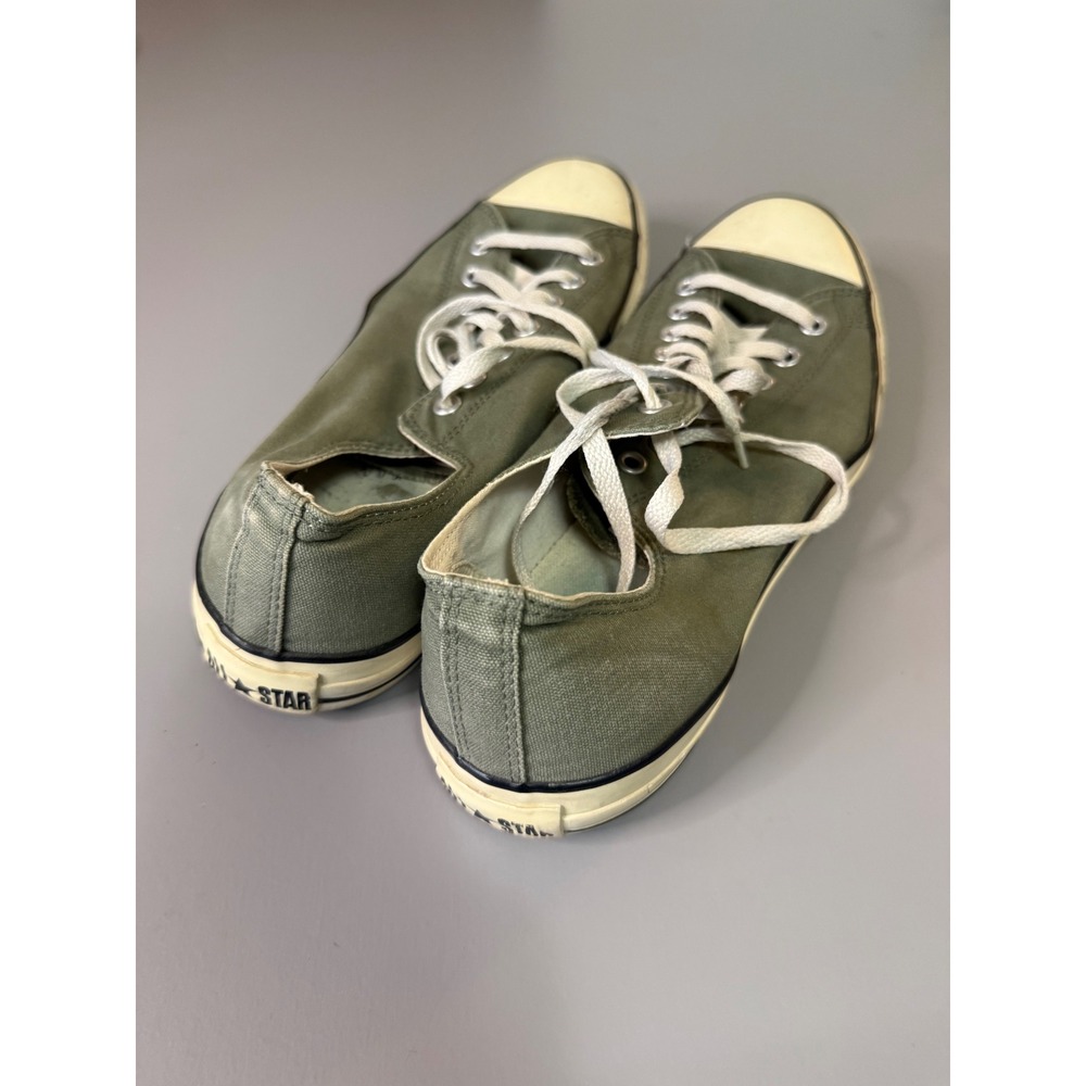 Converse All Star Low Top Olive Green Canvas Sneakers Mens 13 118808F